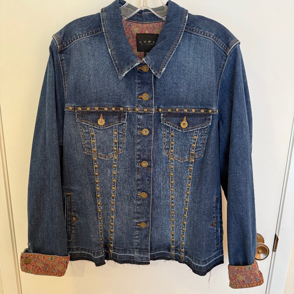 LVPL by Liverpool Studded Denim Jacket, XL16